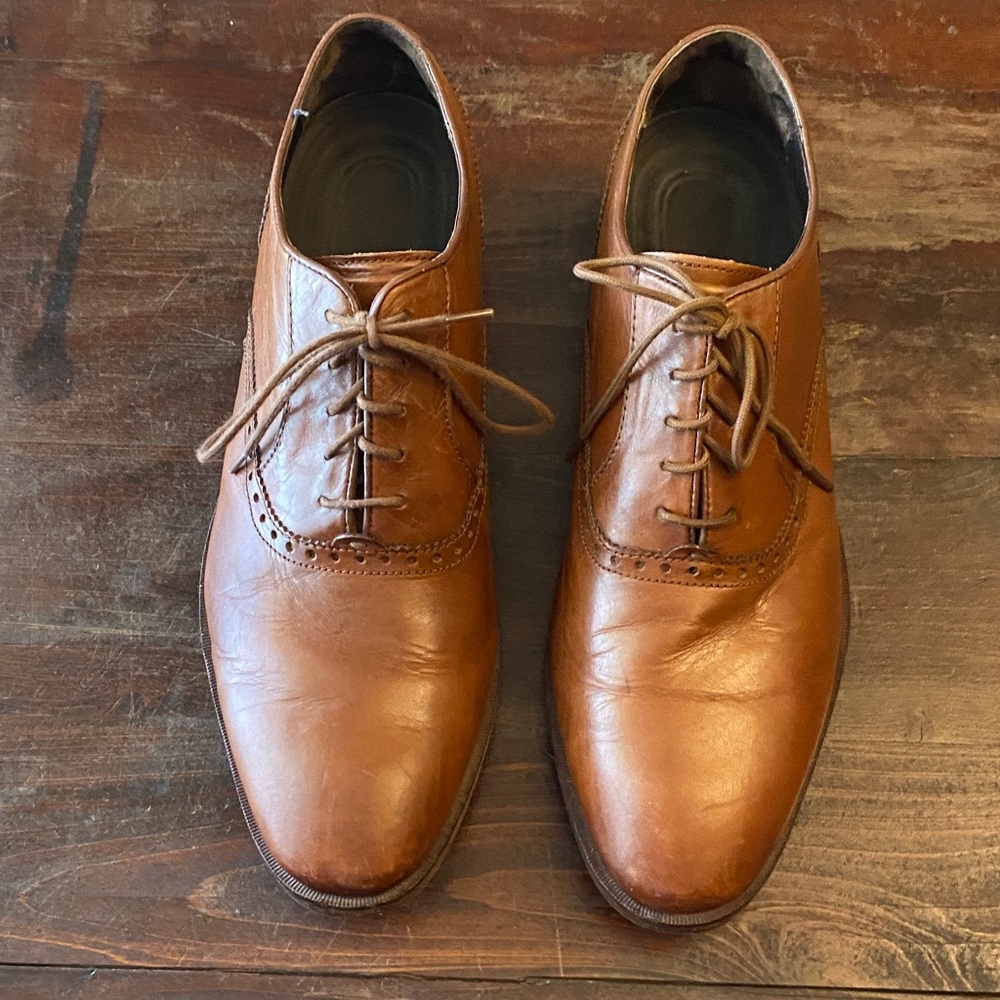 Cole Haan Oxford Brown Leather Men's dress Shoes 11.5